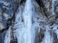 Untere Eiszapfengruppe am Schoßrinn Wasserfall